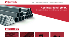 Desktop Screenshot of galvinox.com.br